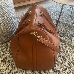 Sole society vegan leather weekender bag